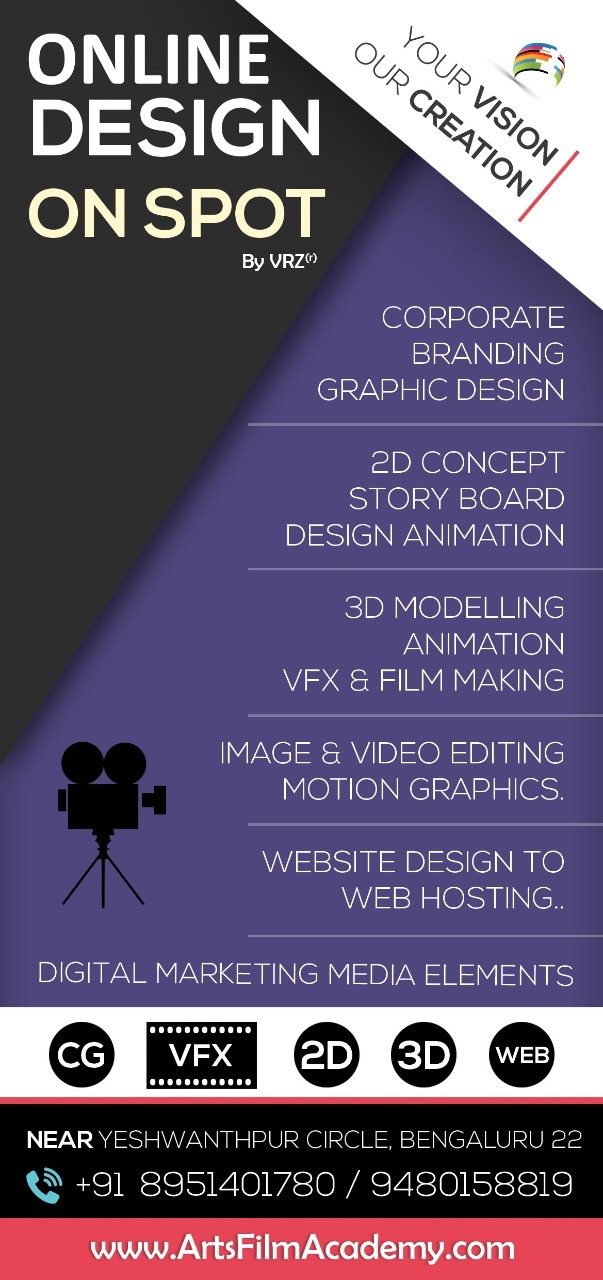 Online animation Services Arts Film Academy VRZ
