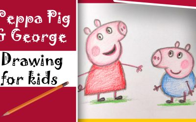 How to Draw Peppa pig and George pig | Cartoon Drawing for Kids
