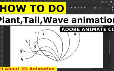 How to animate waves Adobe Animate CC | wave or curve animation like tail. plant, leaf