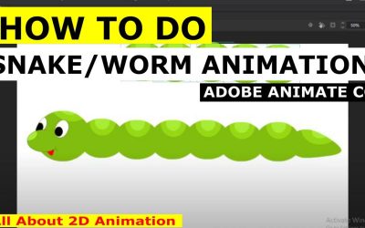 How to create snake worm animation in adobe animate CC