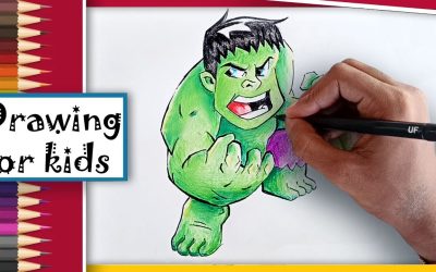 How to draw Hulk drawing easy step by step for kids