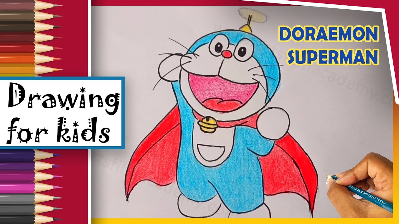 How to draw Doraemon, Nobita, Shinchan and Shiro together step by step easy  - YouTube